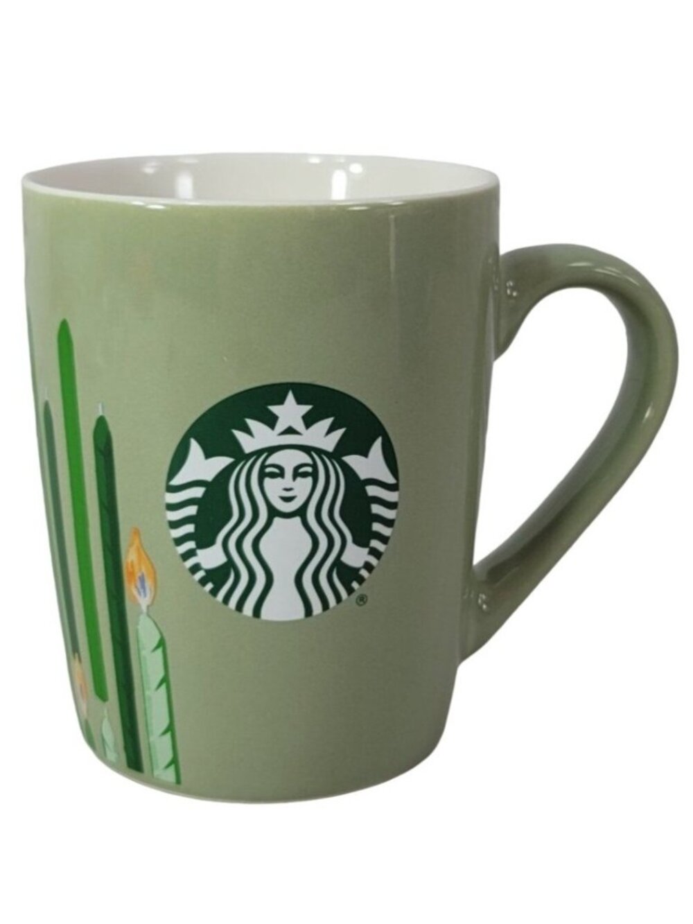 Starbucks Birthday Candle Mug Green 10oz Celebration Holiday Siren Logo 2021